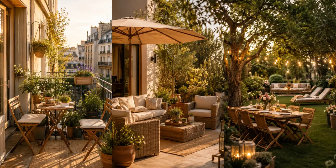 Balcon, terrasse ou grand jardin : quels meubles de jardin extérieur choisir selon l’espace ?