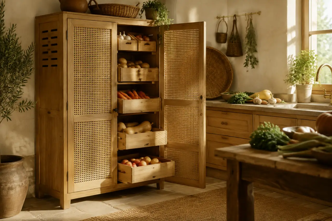 Légumier cuisine : un meuble ventilé pour libérer le réfrigérateur et mieux conserver les récoltes