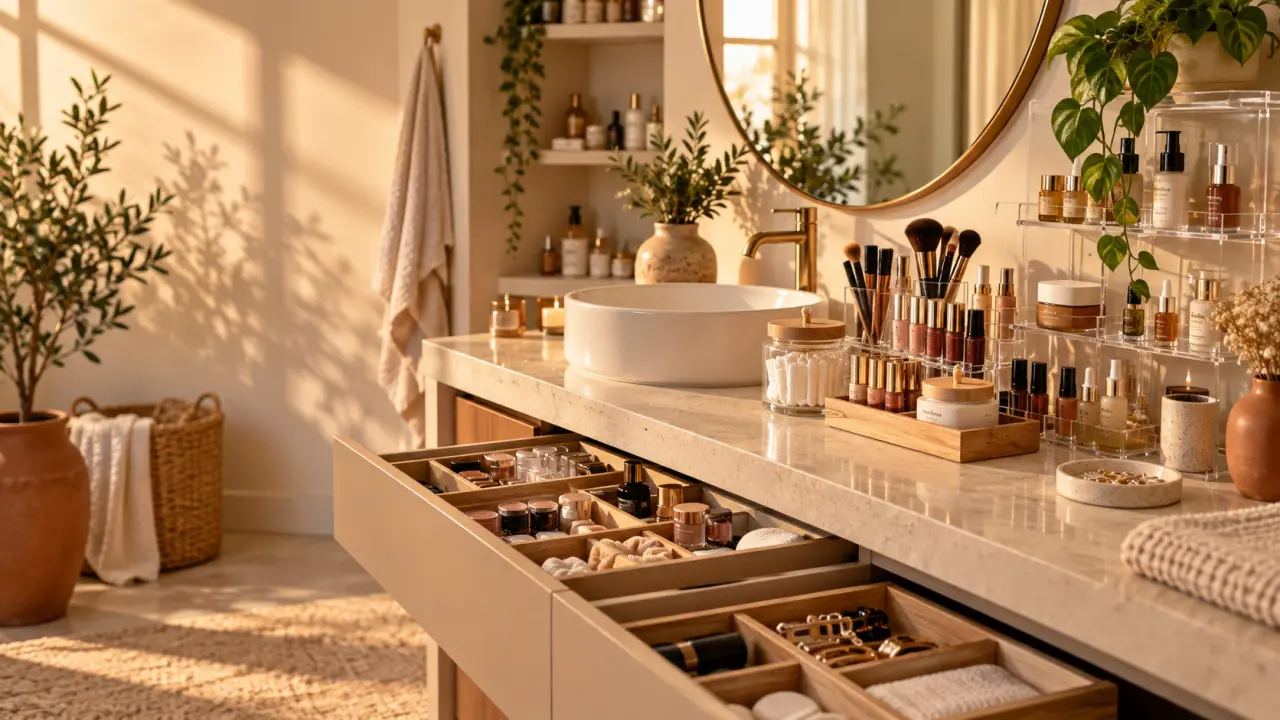 Rangement des produits de beauté : 5 méthodes pour optimiser votre espace et gagner 10 minutes par jour